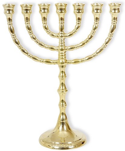 Menorah 24.5cm goudkleur