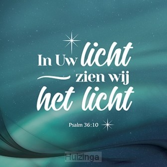 Wk kerst in Uw licht zien wij het licht