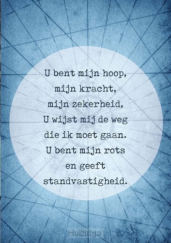 Poster U bent mijn hoop