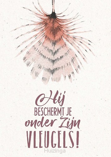 Metal deco onder Zijn vleugels