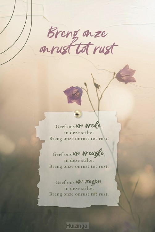 Enkele Kaart In deze stilte