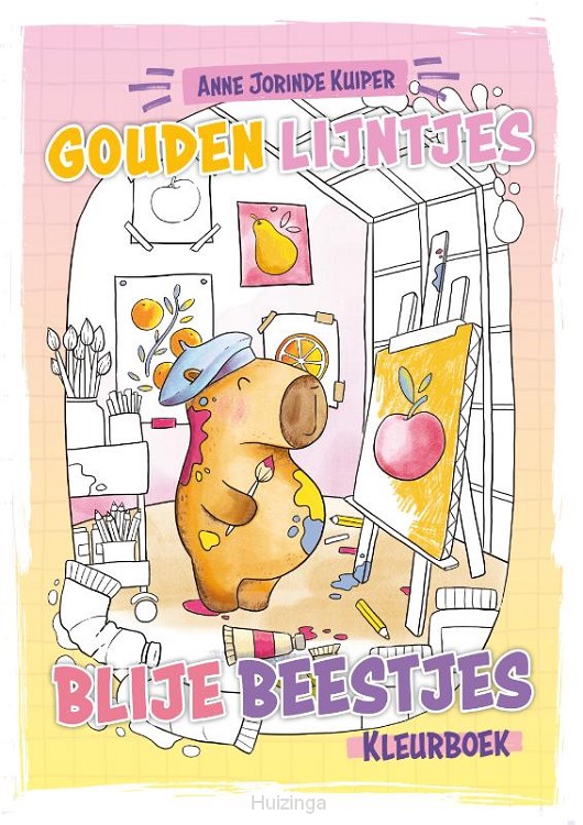 Gouden Lijntjes Blije Beestjes kleurboek