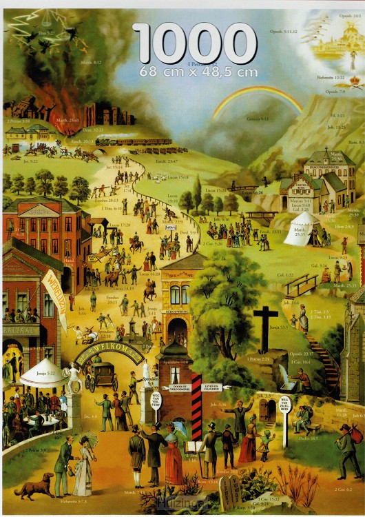 Puzzel brede en smalle weg