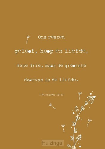 Metal deco geloof hoop en liefde