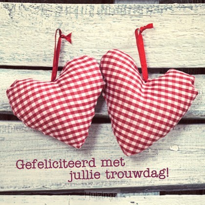 Kaart gefeliciteerd trouwdag