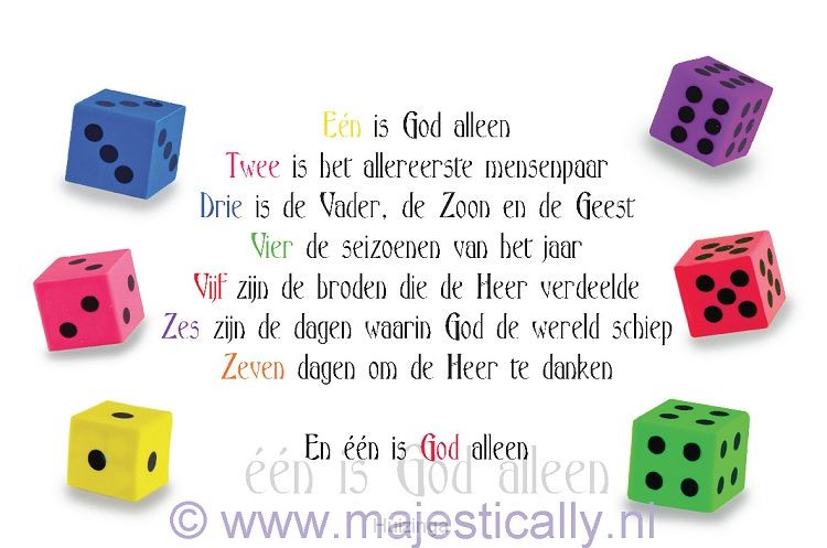 Kinderkaart één twee drie