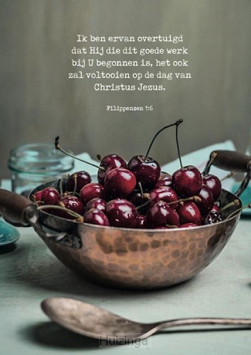 Hij zal dit goede werk voltooien