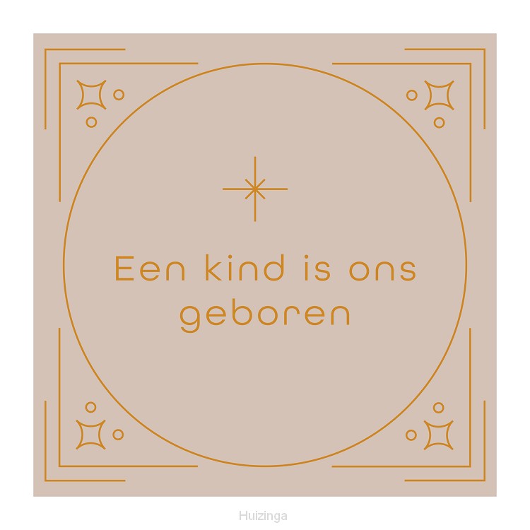 Kerstkaart ''Een kind is ons geboren''