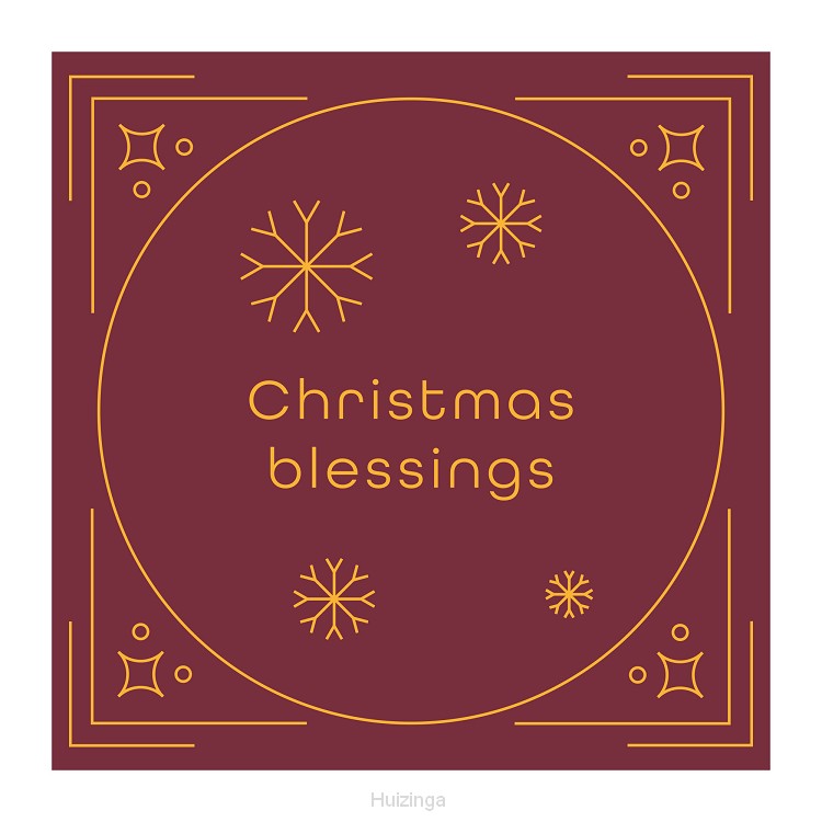 Kerstkaart ''Christmas-blessings''