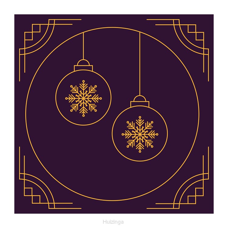 Kerstkaart ''Kerstballen''