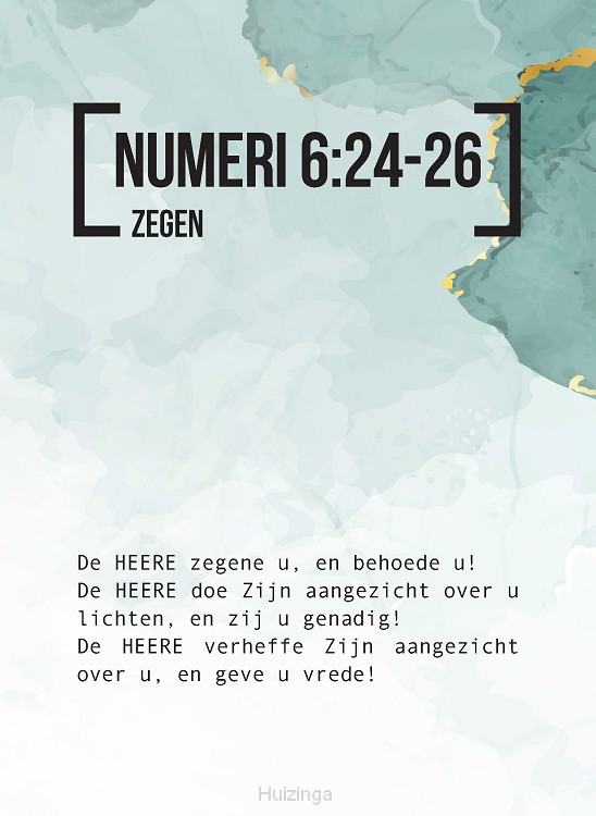 Bijbeltekstkaart numeri 6:24-26 sv