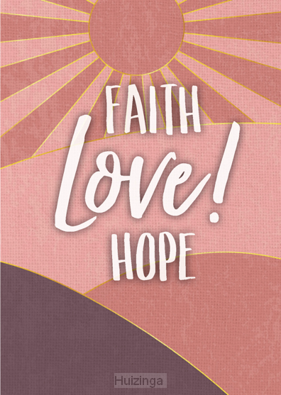 Wenskaart faith hope en liefde
