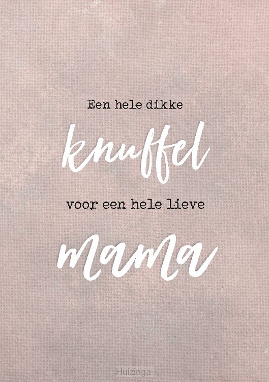 Wenskaart dikke knuffel voor een lieve m