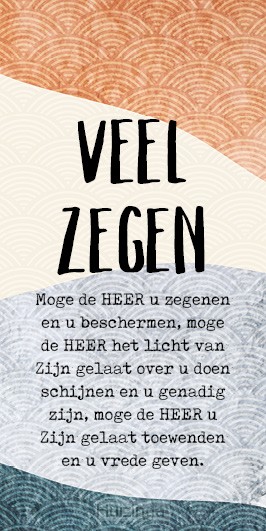 Cadeaulabel zegenbede