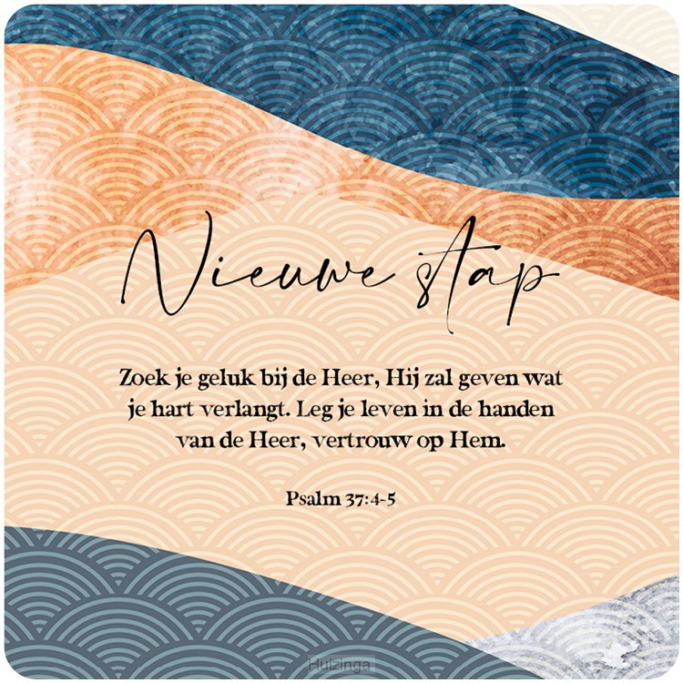 Cadeaubordje nieuwe stap