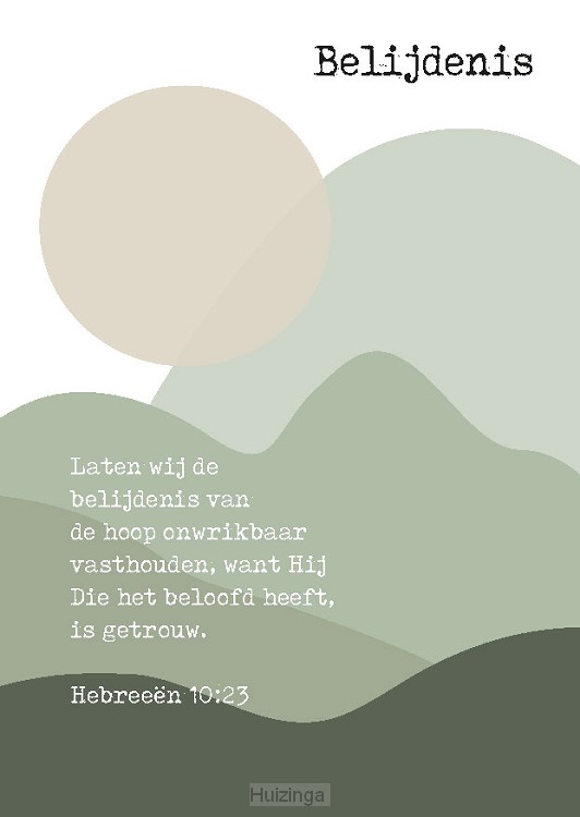 Wenskaart belijdenis laten wij de de bel