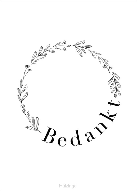 Kaart 'Bedankt'