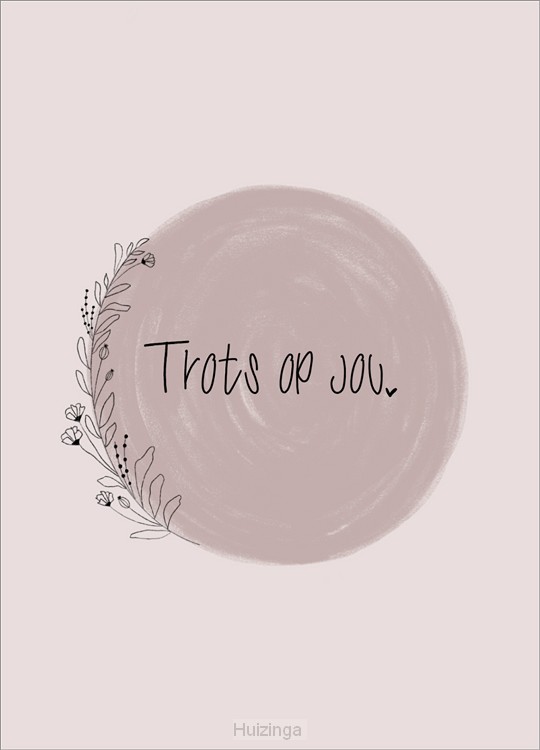 Kaart 'Trots op jou'