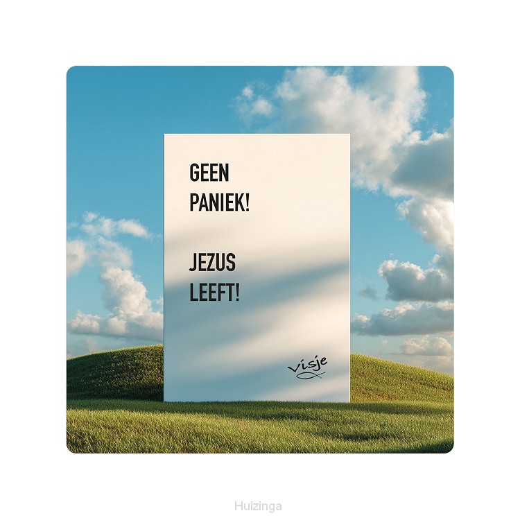 Visje bordje Geen paniek