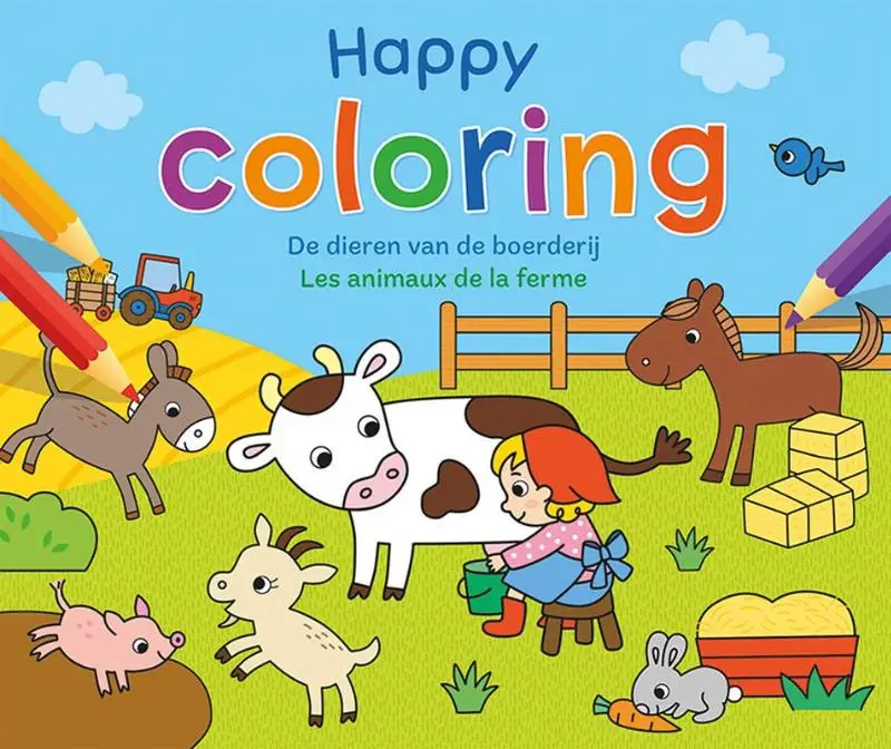Happy coloring - de dieren van de boerde