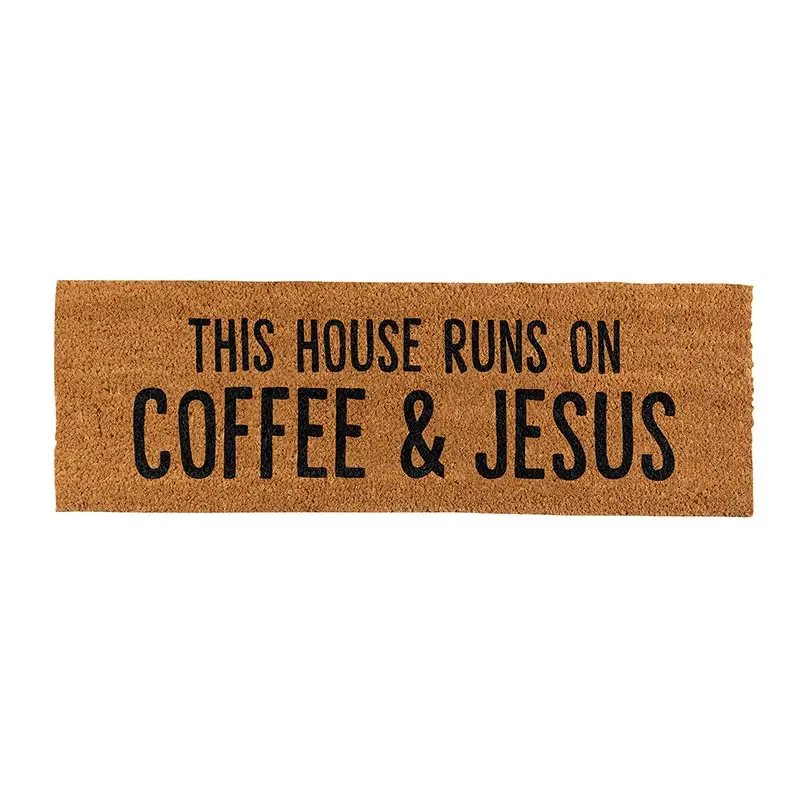 Doormat This house runs on coffee & Jesu