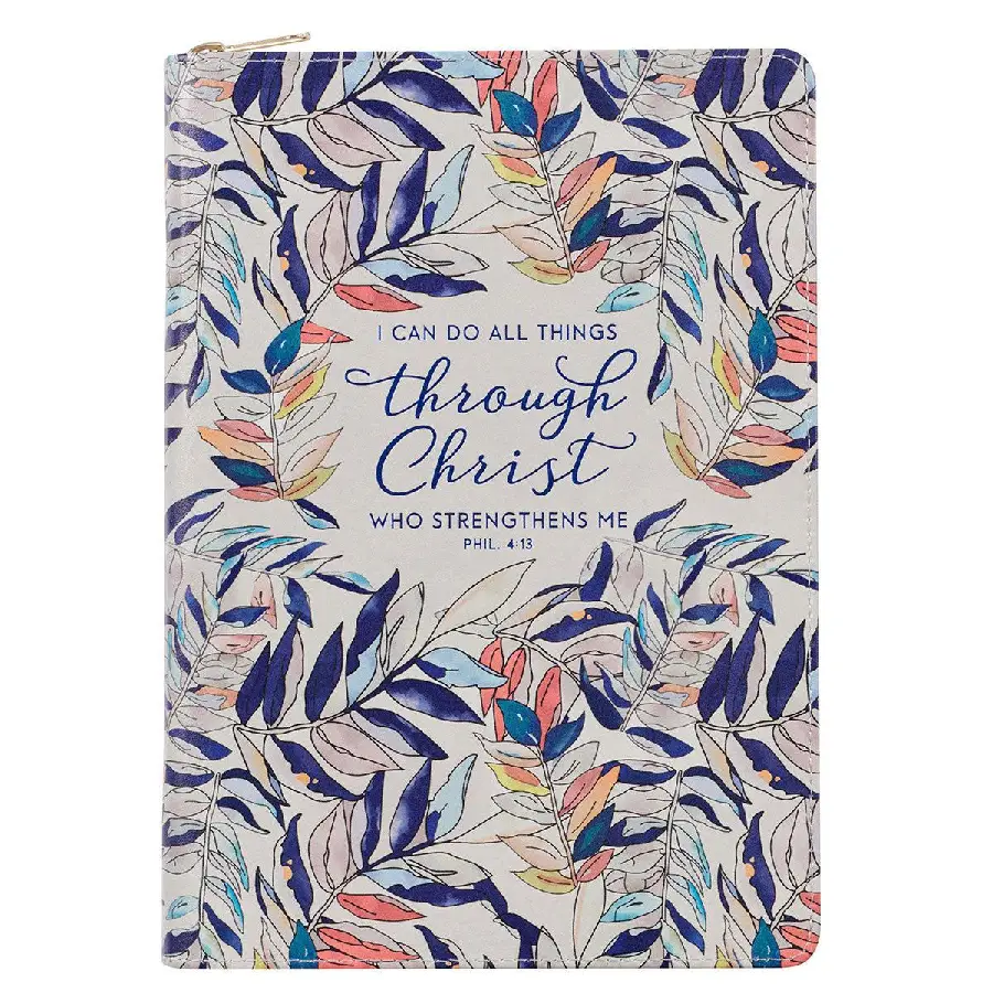 I Can Do All Things Scattered Leaf Zipp