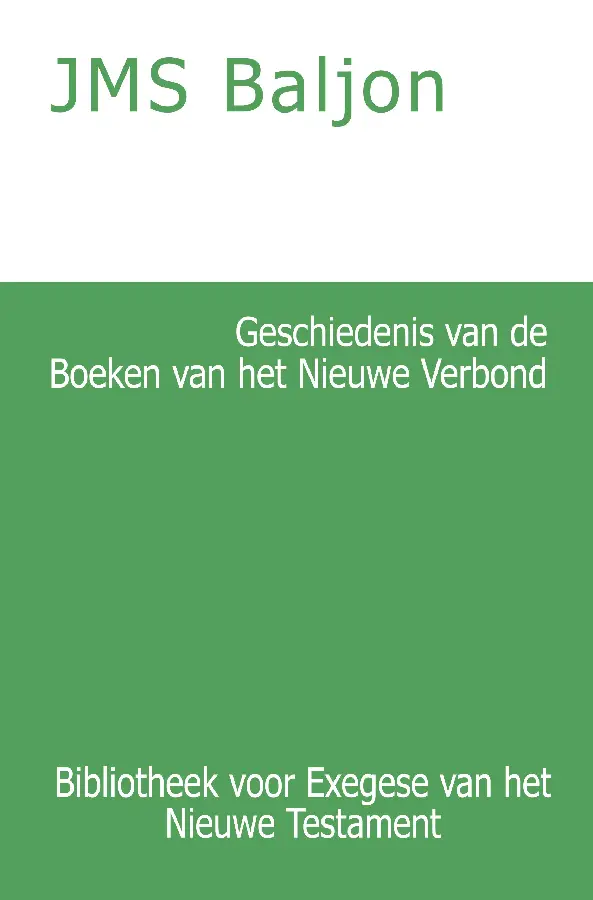 Geschiedenis van de Boeken van het Nieuw