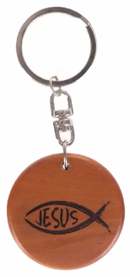 Keyring lasered fish/Jesus
