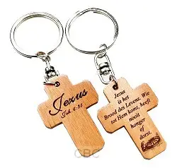 Sleutelhanger kruis hout Jezus is het br