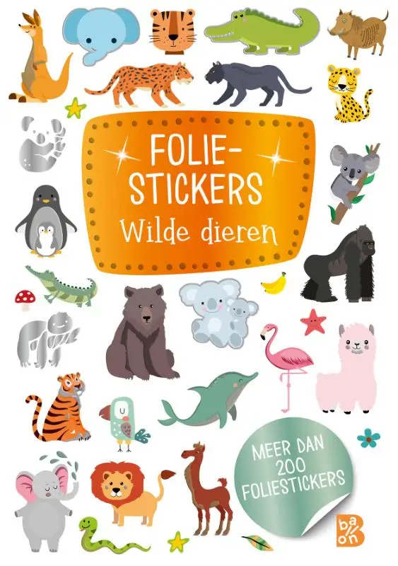 Glitterstickers wilde dieren