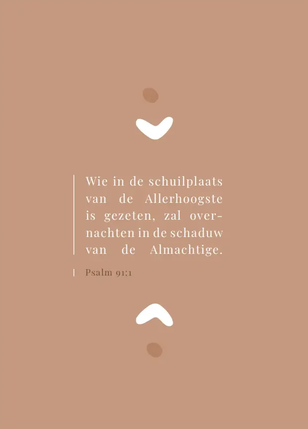 Wie in de schuilplaats ...