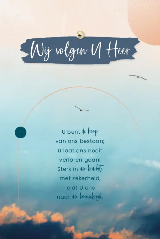 Enkele Kaart Wij volgen U Heer