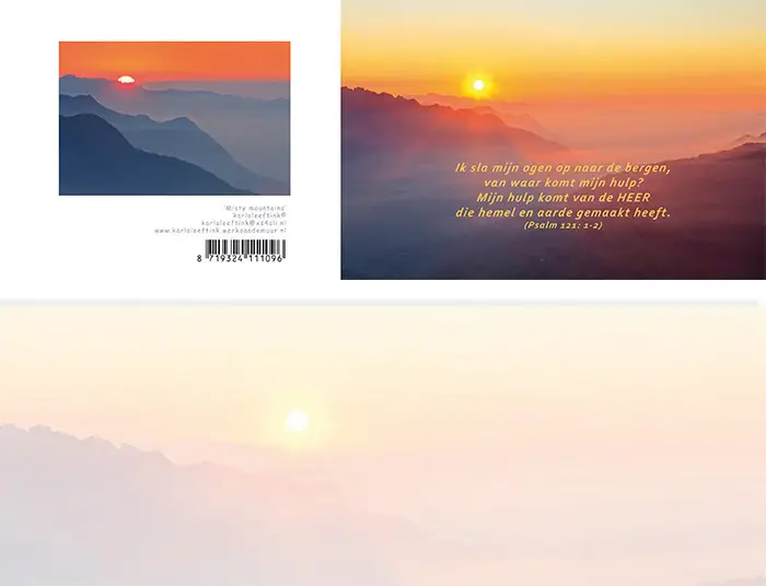 Panoramawenskaart mt misty mountains