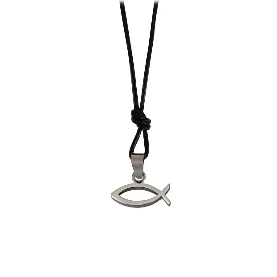 Necklace Fish Leather