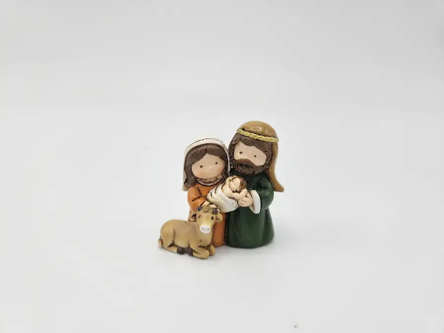 Nativity Figurine Holy family with anima
