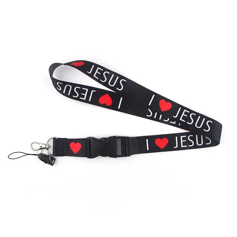 Lanyard Black   I love Jesus