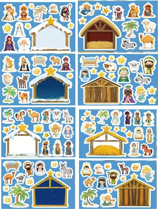 Stickersheets assorted nativity design
