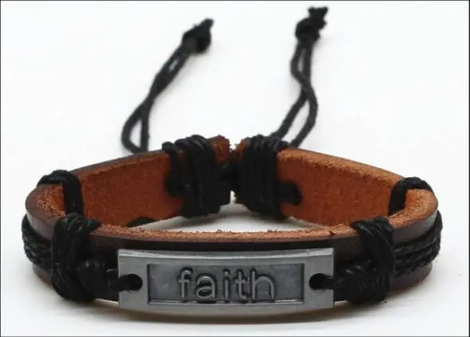 Leather Bracelet Faith