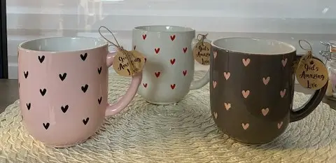 Mug set (3) hearts