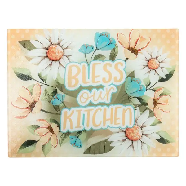 Glass cutting board Bless this kitchen