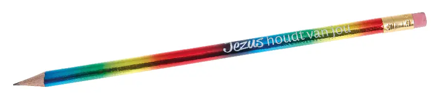 Potlood regenboog Jezus houdt van jou