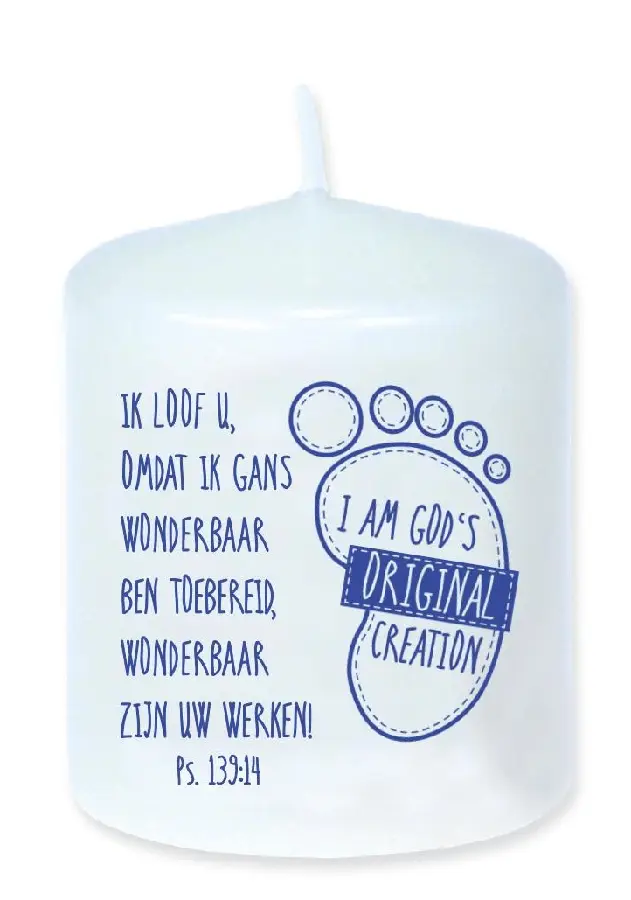 Kaars 6cm God''''s original blauw