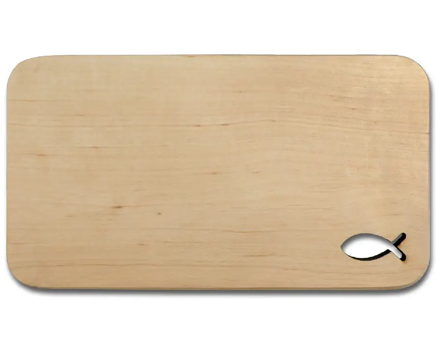 Houten ontbijtplank 22x12cm