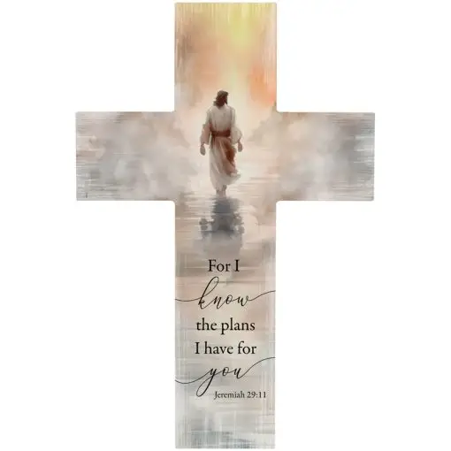 Wall Cross 35,6cm For I know the plans